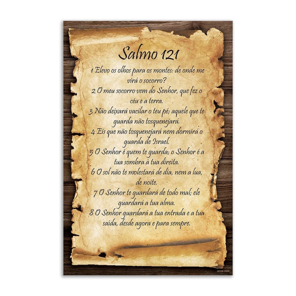 Quadro Decorativo Salmo 121 Quadro Religioso Cristão Para Parede Sala Quarto Evangélico