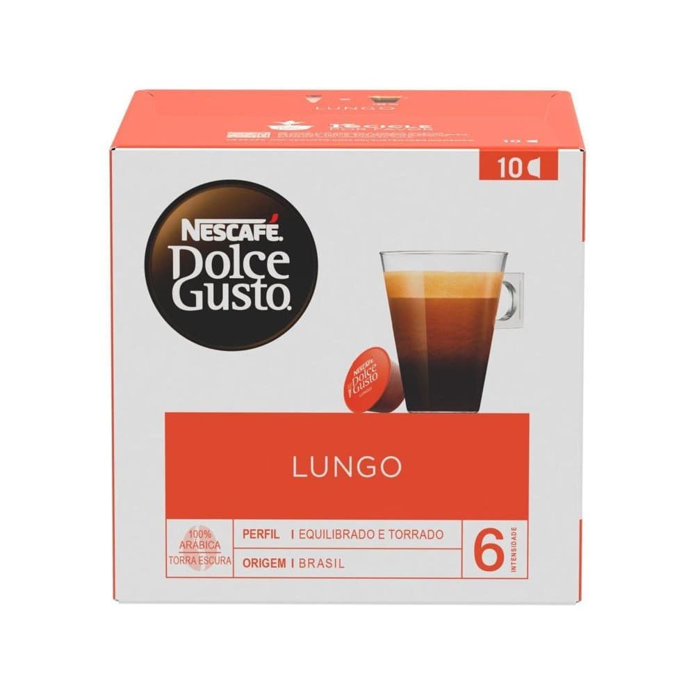 Cápsula de Café Dolce Gusto Lungo 100% Arábica 10 Cápsulas - Nescafé Dolce Gusto