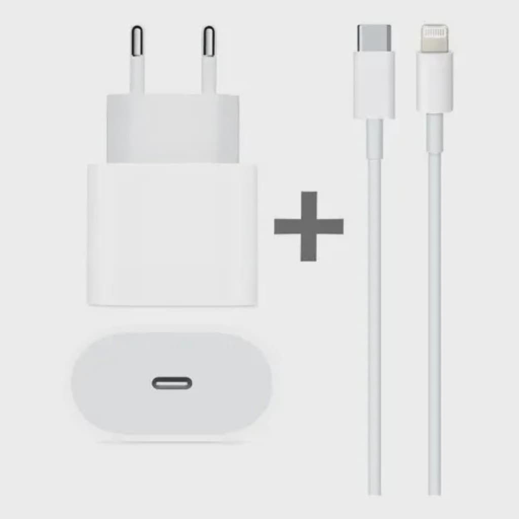 Carregador de Iphone Original Turbo Completo USB C 20W XR XS 11 12 13 14 Mini Pro Max