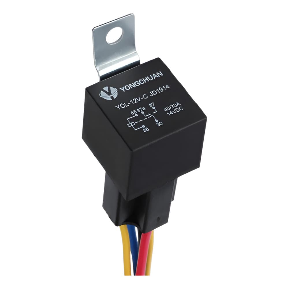 Relê Auxiliar Automotivo Universal 12v 40a 5 Pinos +conector