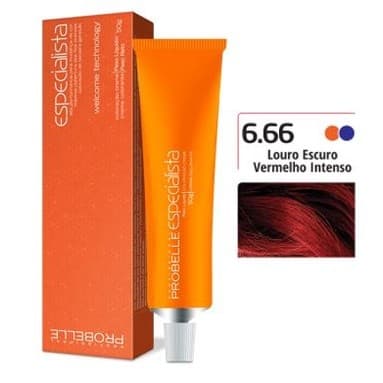 Coloração Especialista Probelle 6.66 Louro Escuro Vermelho Intenso 50 G