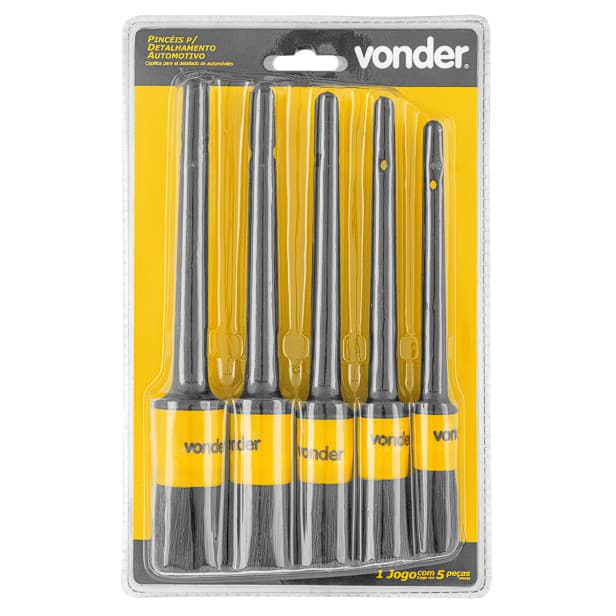 KIT PINCÉIS DETALHAMENTO AUTOMOTIVO 5 PEÇAS VONDER