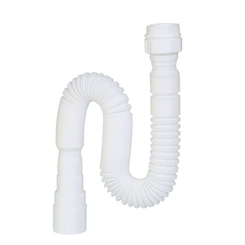 Sifão Simples Krona Tubo Extensível 320 a 730mm  Para Pia, Lavatório ou Tanque