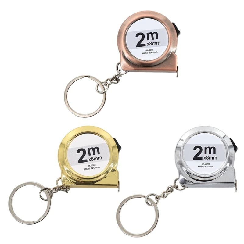 RUN 2M Métrica Miniatura ABS Chaveiro Aço Carbono Ferramenta Medição Portátil Para Casa Escritório Carro P
