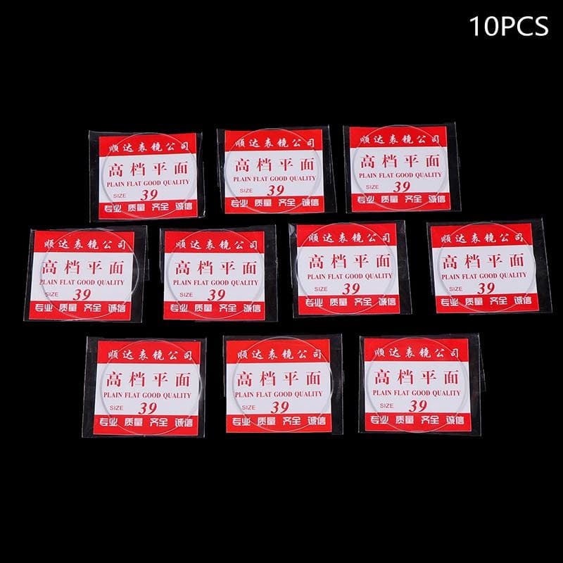 [blingblint] 10pcs 28mm-39mm Avião Mineral Relógio De Vidro Plano Cristal Peça De Reposição De 1 Mm De Espessura Para Re