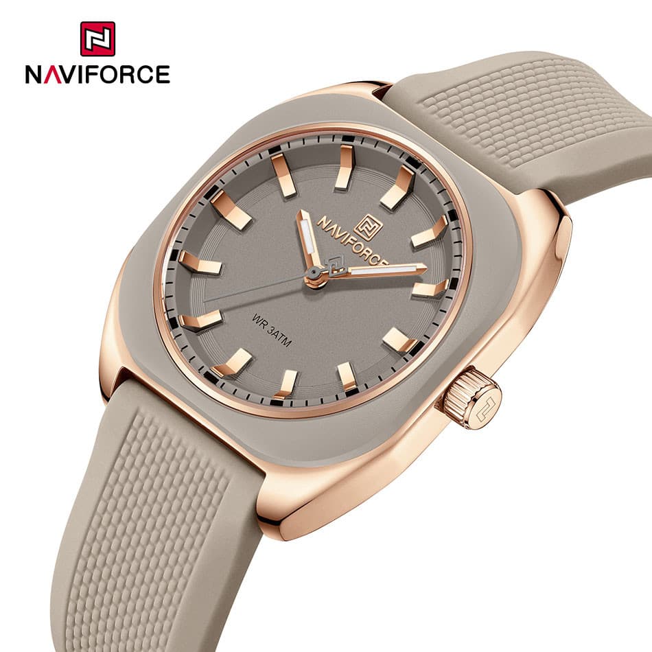 NAVIFORCE Simples Mulheres Relógios Design Relógio De Silicone Senhoras Pulso De Quartzo Feminino