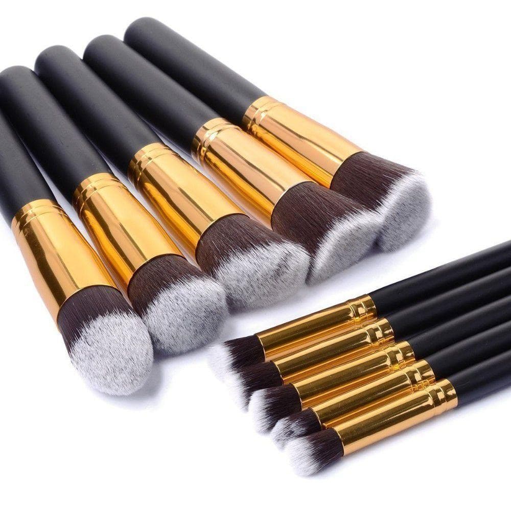 Kit 10 peças pincel kabuki precisão  Conjunto de Maquiagem