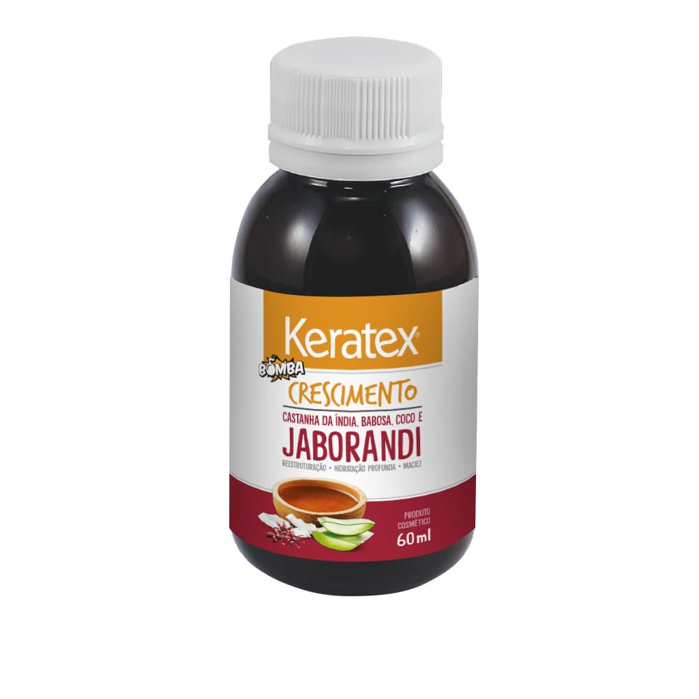 Óleo Capilar Bomba Crescimento Castanha da Índia - Babosa - Coco - Jaborandi Keratex 60ML