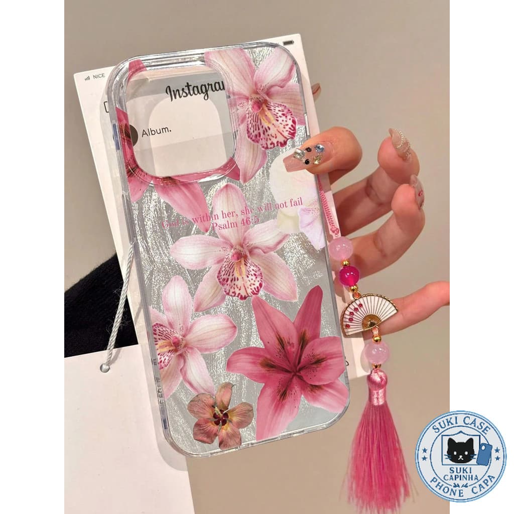 Capinha Flowers for quarteira iPhone 16 15 17 14 13 12 11 Pro Max iPhone 7 8 plus Anti-impacto Capa