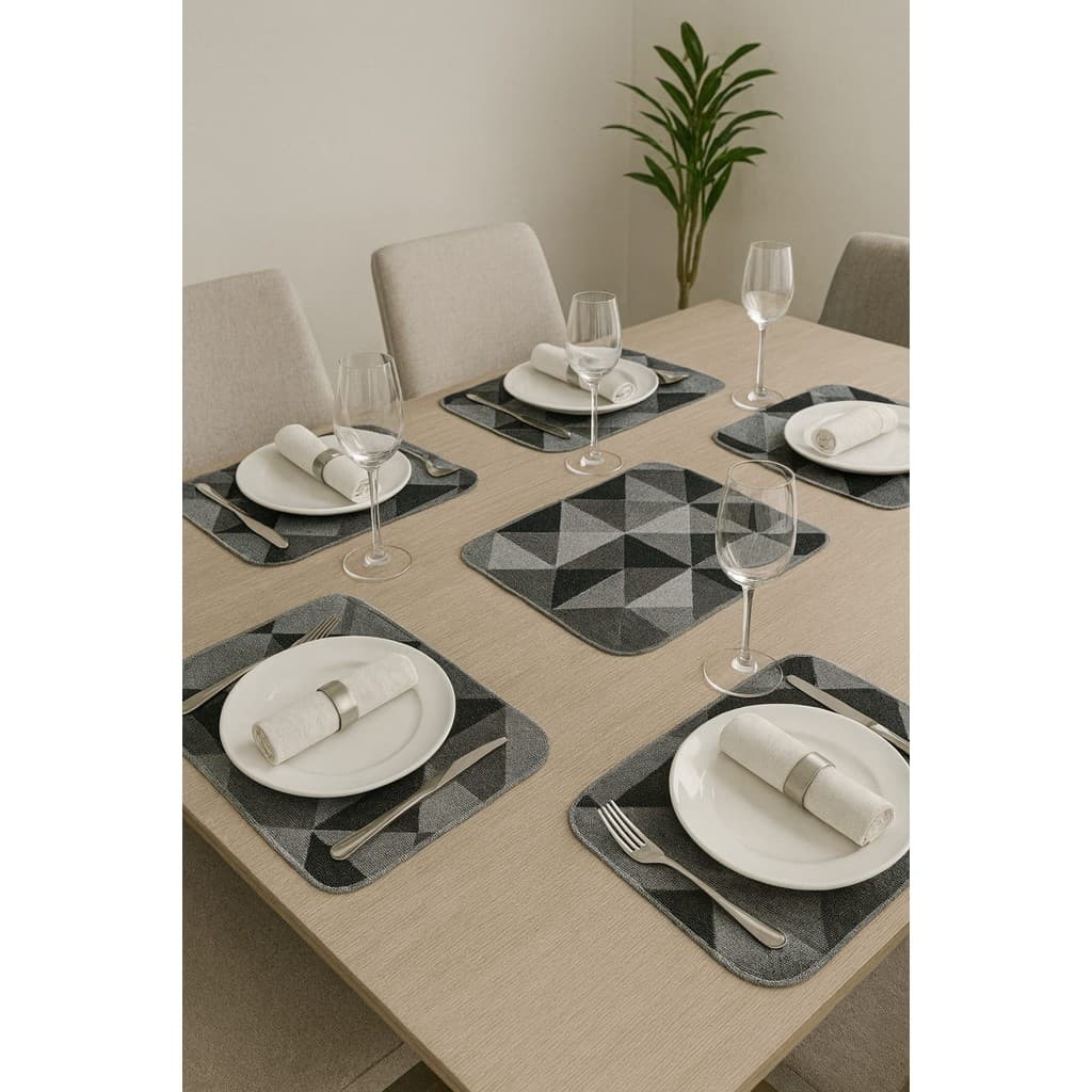 Jogo Americano 6 Peças antiderrapante Para Mesa Kit Decorativo Protege e Facilita a Limpeza