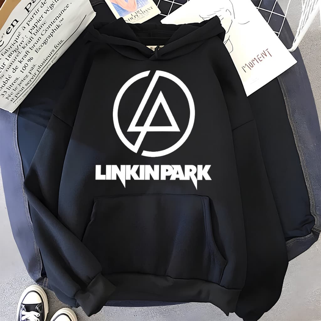 Moletom Canguru Blusa De Frio  banda linkin park rock tour em algodão unissex - Envio Rápido - Big Vest