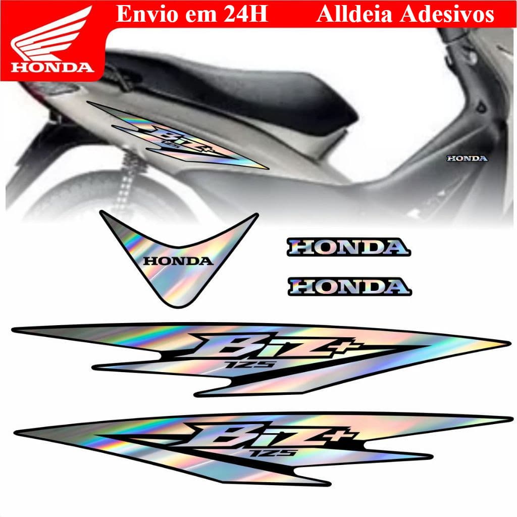 Kit Adesivos Faixas Holográficos Biz 125 + Modelo 2010