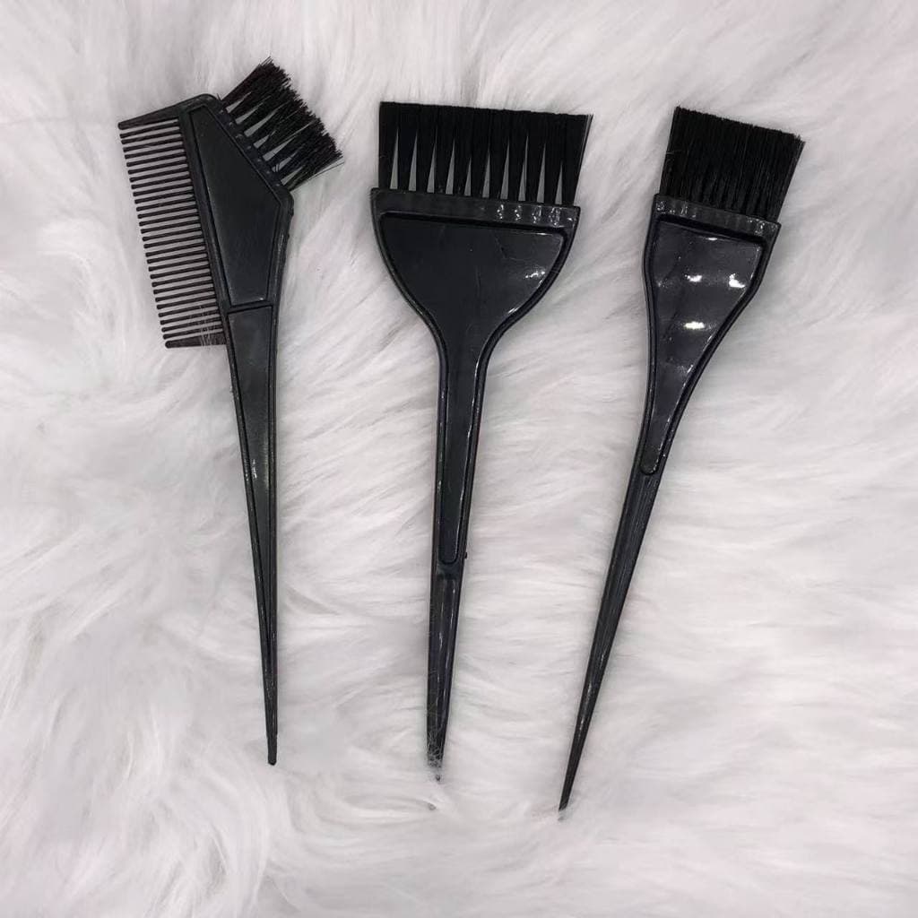 Kit De Pincéis Pincel Cabelos 3 Peças Para Tintura