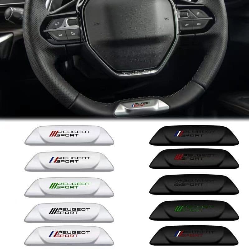 Metal Volante Do Carro Emblema Adesivo Inferior Para Peugeot 3008 308 2008 208 408 4008 5008 307 508 206 207 301 Interio