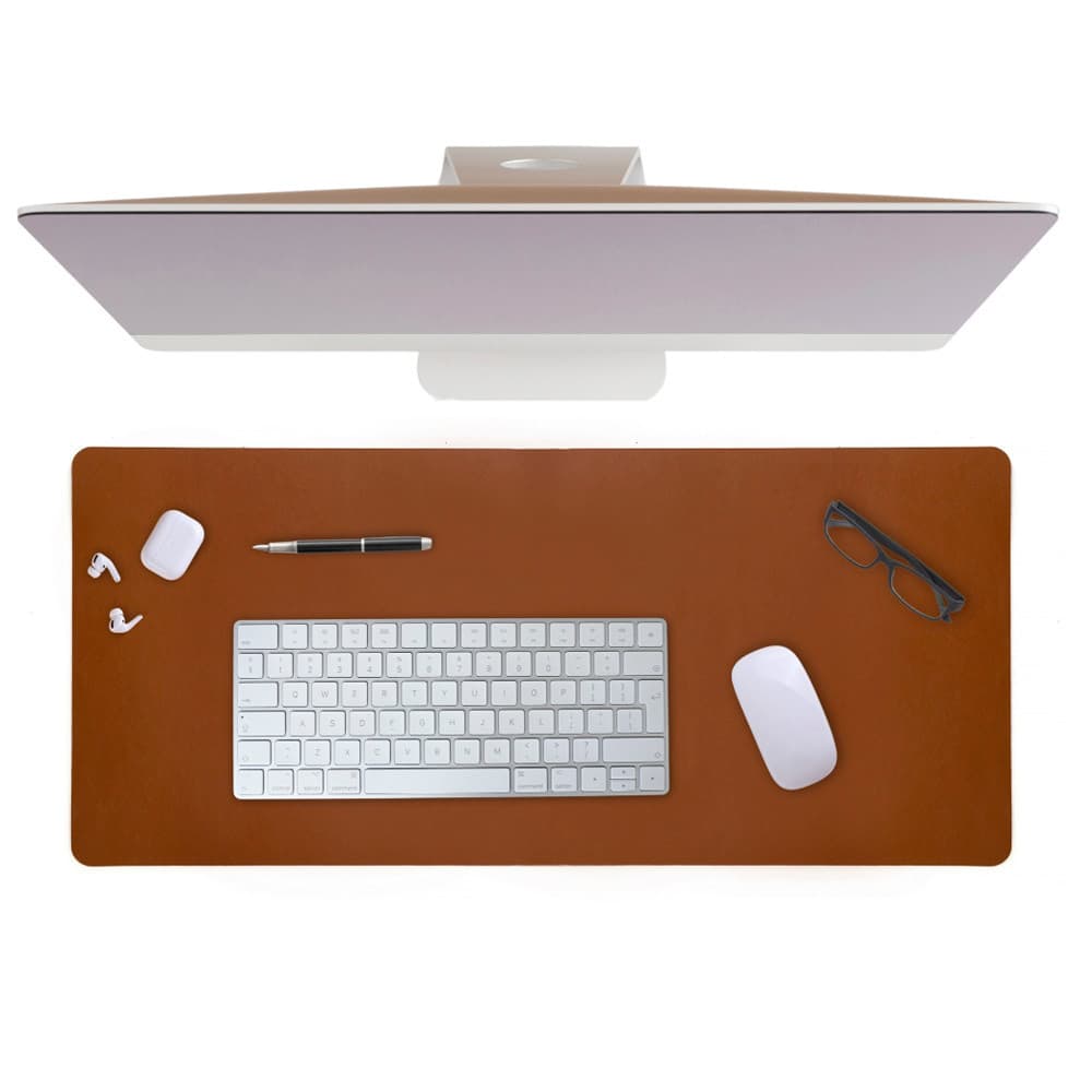 Mouse Pad Desk Pad Mesa 90x40cm Minimalista  Em Couro Ecológico Tamanho Grande