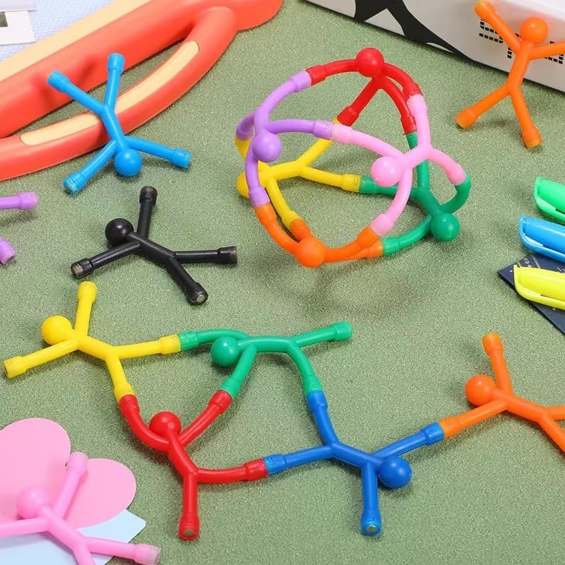 3pcs Unique Humanoid Magnetic Toys : Brinquedos Magnéticos Humanóides Únicos Coloridos Para Menina-Hobbies Crafts Science E Diversão ! De Atração De Bonecas Festa Gira Cor Aleatória