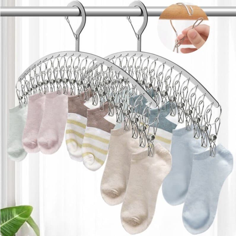 Varal Suspenso Intimo Aço Inox Super Resistente Prendedores Cueca Meia