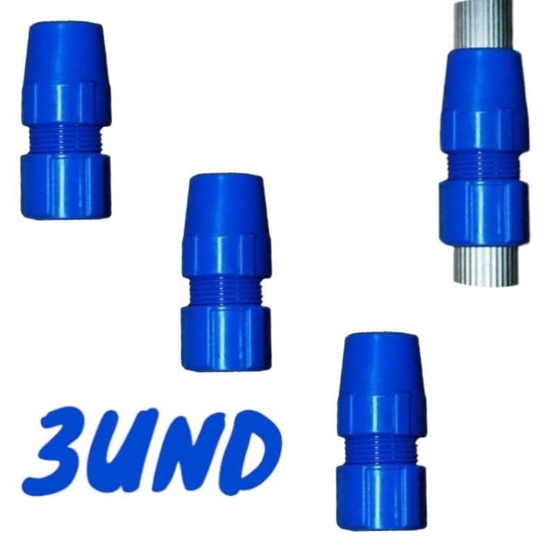 emenda para cabo de piscina trava para cabos de aluminio padrão piscina kit com 3 unidades