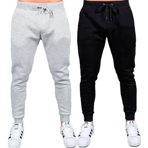 Kit C/ 2 Calças De Moletom Peluciado Masculina Estilo Jogger quentinha flanelada Calça Inverno Estilo Jogger