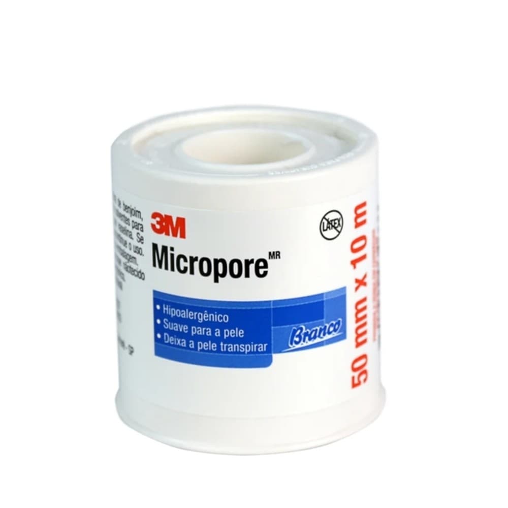 Micropore 3M Para Fixação - Branco - 50mmx10m