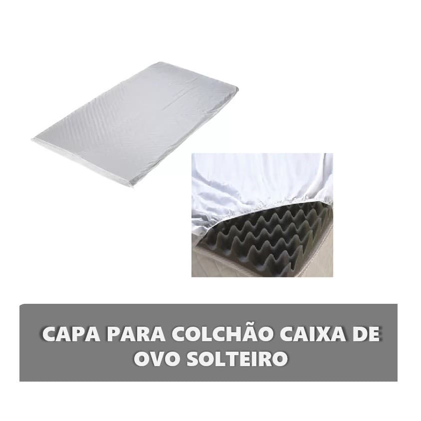 Capa P/ Colchao Cx De Ovo Solteiro 190X90 Ate 7Cm
