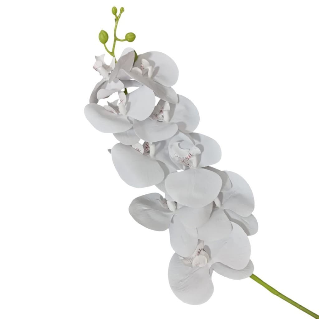 Haste de Orquídeas Branca de Silicone Flores Plantas Artificiais - CC6659