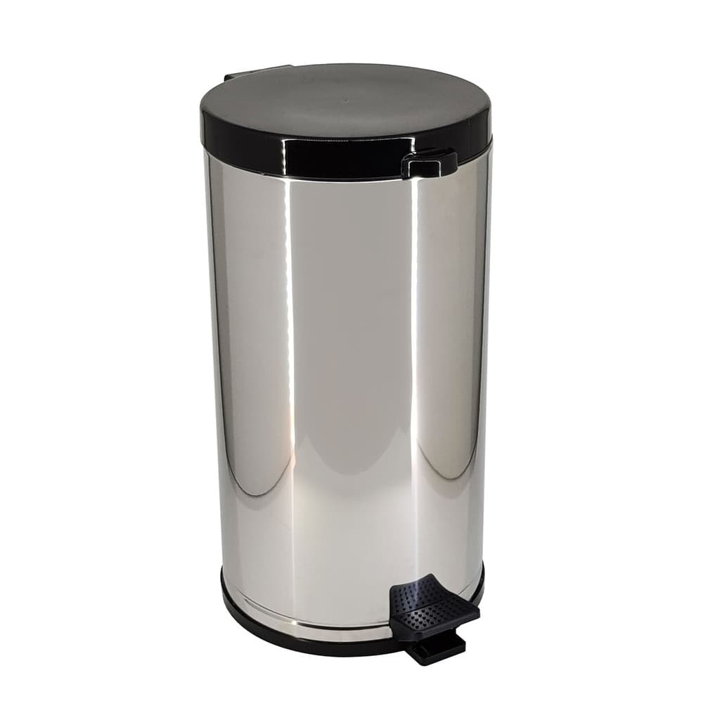 Lixeira Cozinha Inox 15 Litros Pedal Cesto Plástico Interno