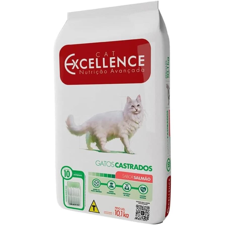 Ração Cat Excellence Salmão para Gatos Adultos Castrados 10,1kg