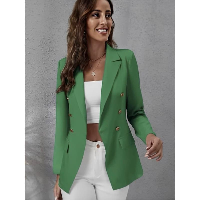 Blazer Feminino Casaquinho Alfaiataria Casaco Social Com Botão Lindo Super Envio jad jaadu