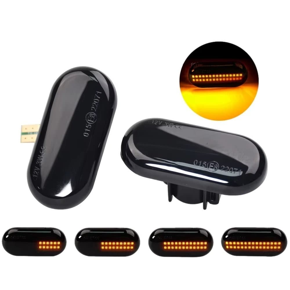 Par Pisca Seta Fume Led Lateral Sequencial Renault Clio Duster