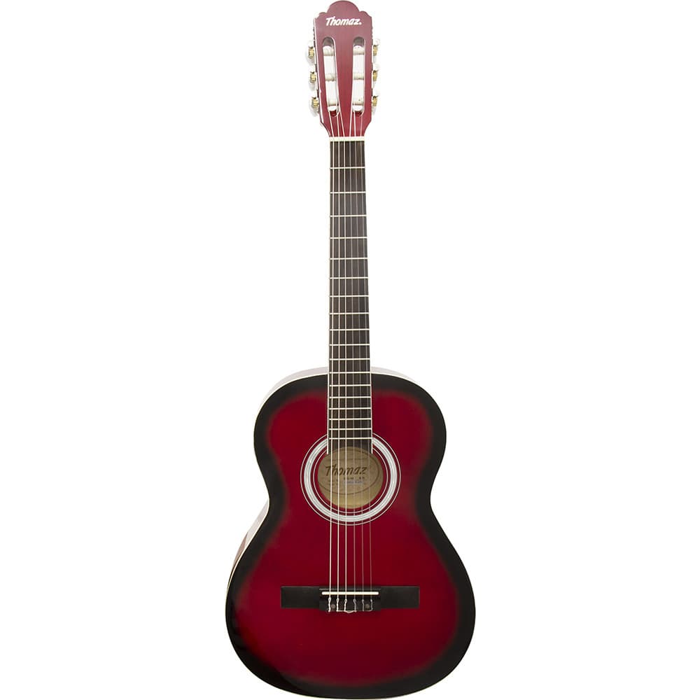 Violão Acústico Infantil de Nylon para Destros com Tensor TCG 360 Vermelho Thomaz
