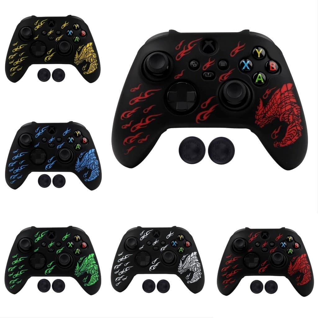 Capa Protetora Skin  Monster Hunter para Controle Xbox Serie SX  + Par Grips