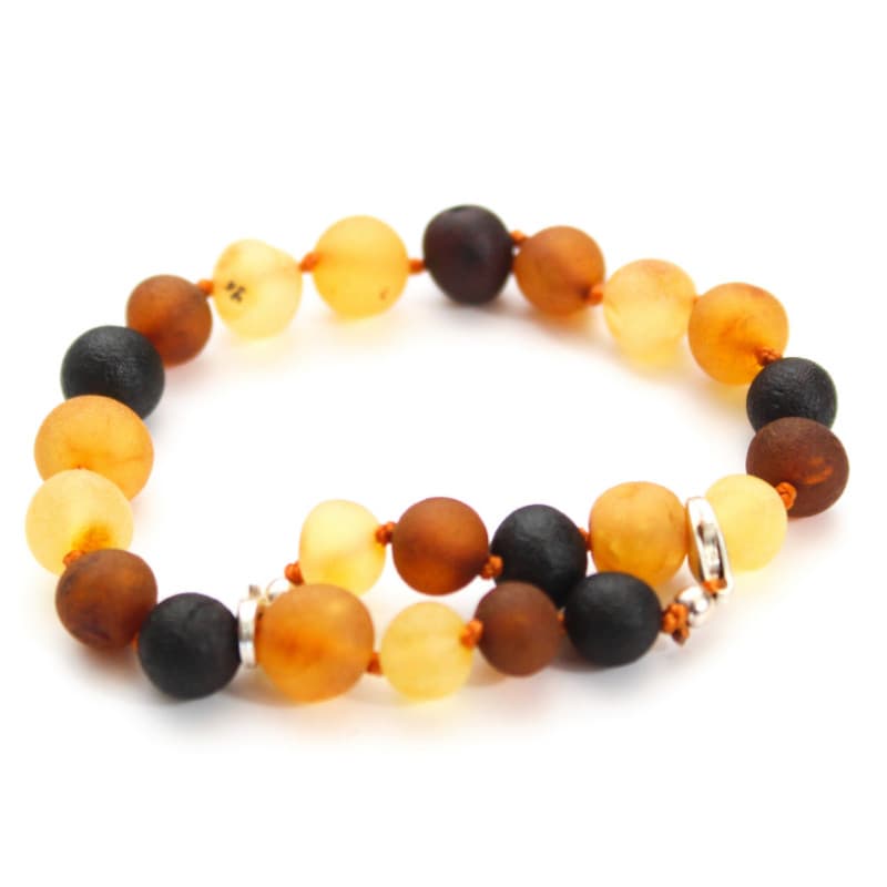 Pulseira/Tornozeleira de Âmbar Regulável Multicor Não Polido 21 cm