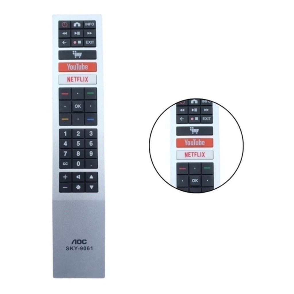 Controle Remoto Universal Compativel Com Aoc Smart Tv 4k