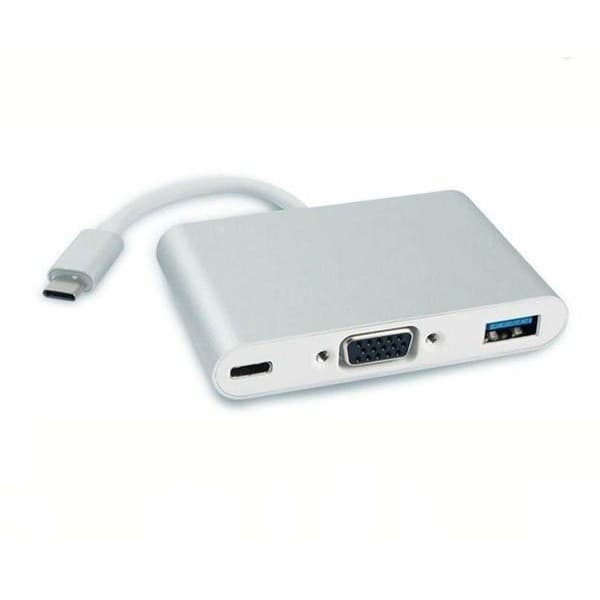 Cabo Adaptador 3 Em 1 Usb-c 3.1 Type-c Para Vga