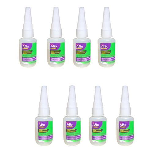 Kit Com 8 Adesivos Instantâneo Afix 20g Colagem Rápida Cola