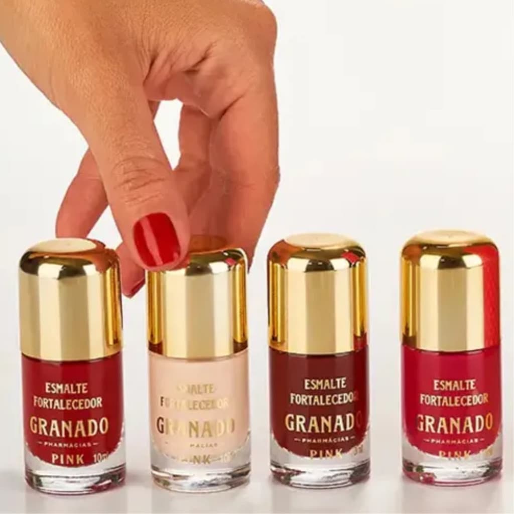 Granado Pink Kit Quarteto multicores de Esmaltes Fortalecedores 10ml