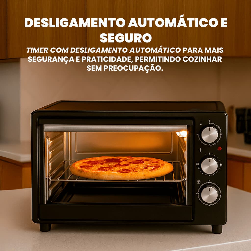 Forno Elétrico de Mesa Ideal para Cozinhas Pequenas com Alta Performance