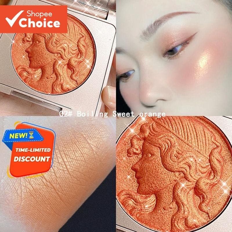 Maco Andy Feminino Chic High Set Sombra blush Banda Glitter