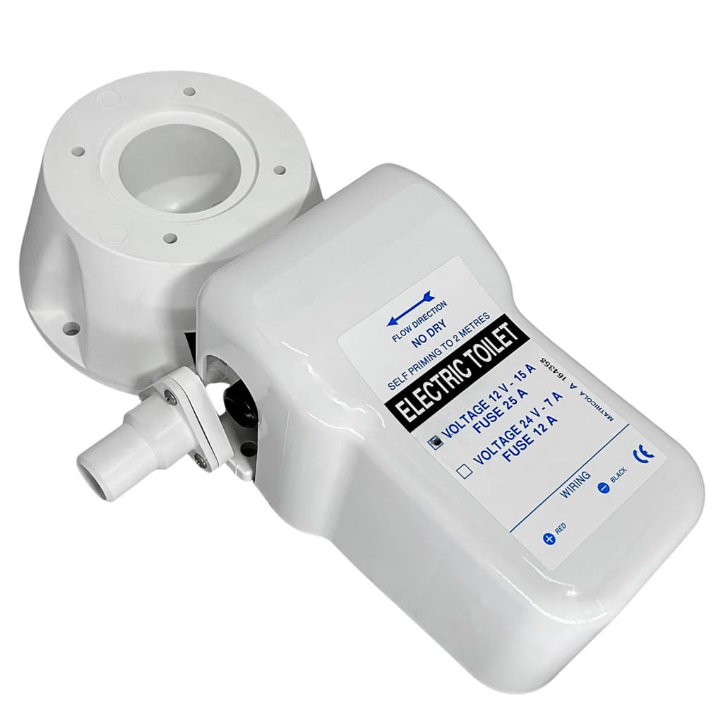 Kit Conversor Vaso Sanitário Náutico Manual Em Elétrico 12V Barco Lancha Ocean