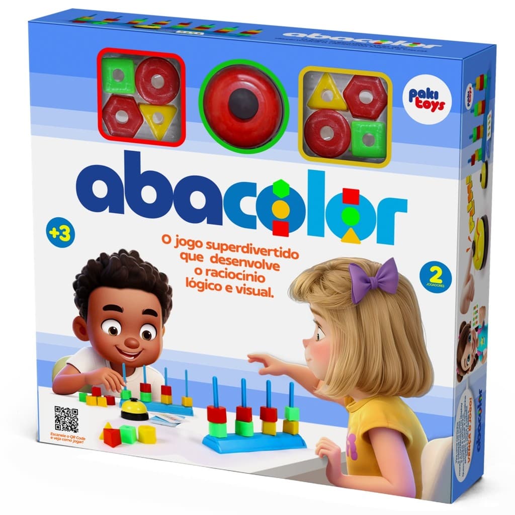 Jogo Abacolor Brinquedo Desafio Estratégia Montar
