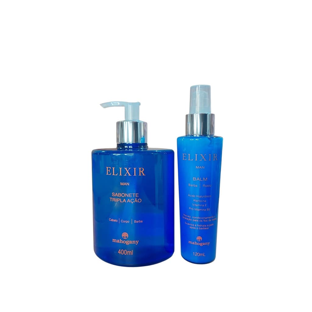 SABONETE TRIPLA AÇÃO + BALM ROSTO/CORPO ELIXIR MAHOGANY