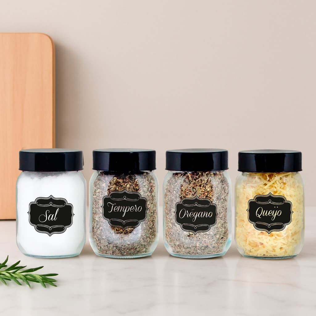 Kit C/ 4 Potes 250ml - Orégano / Queijo / Sal / Tempero
