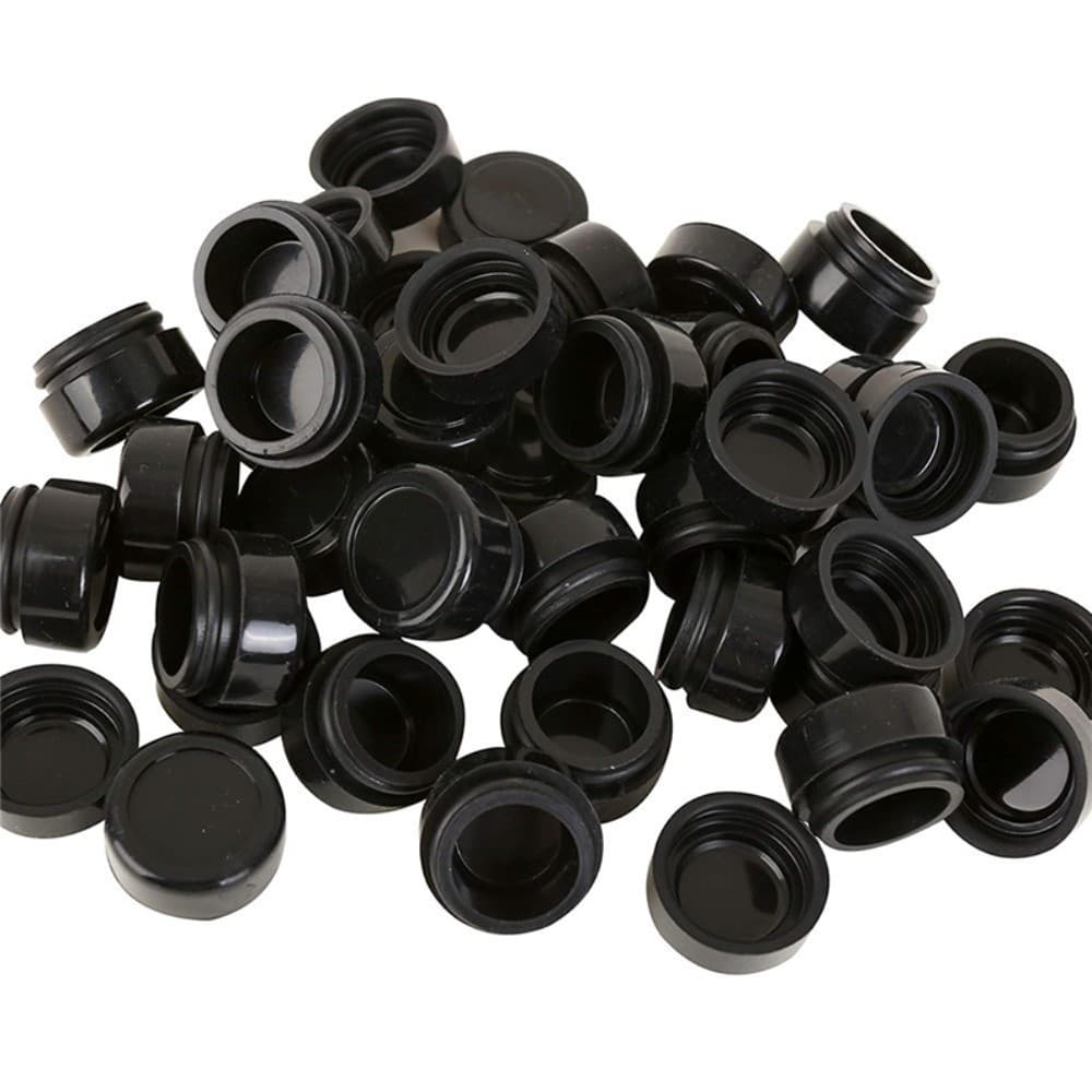 5 Unidades 2/3ML Preto Puro Redondo Recipiente De Armazenamento De Silicone Resistente Ao Calor Frasco Líquido Selado Ut