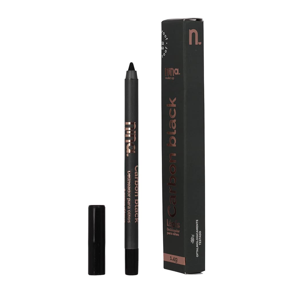 Lápis para Olhos Carbon Black - Nina Makeup
