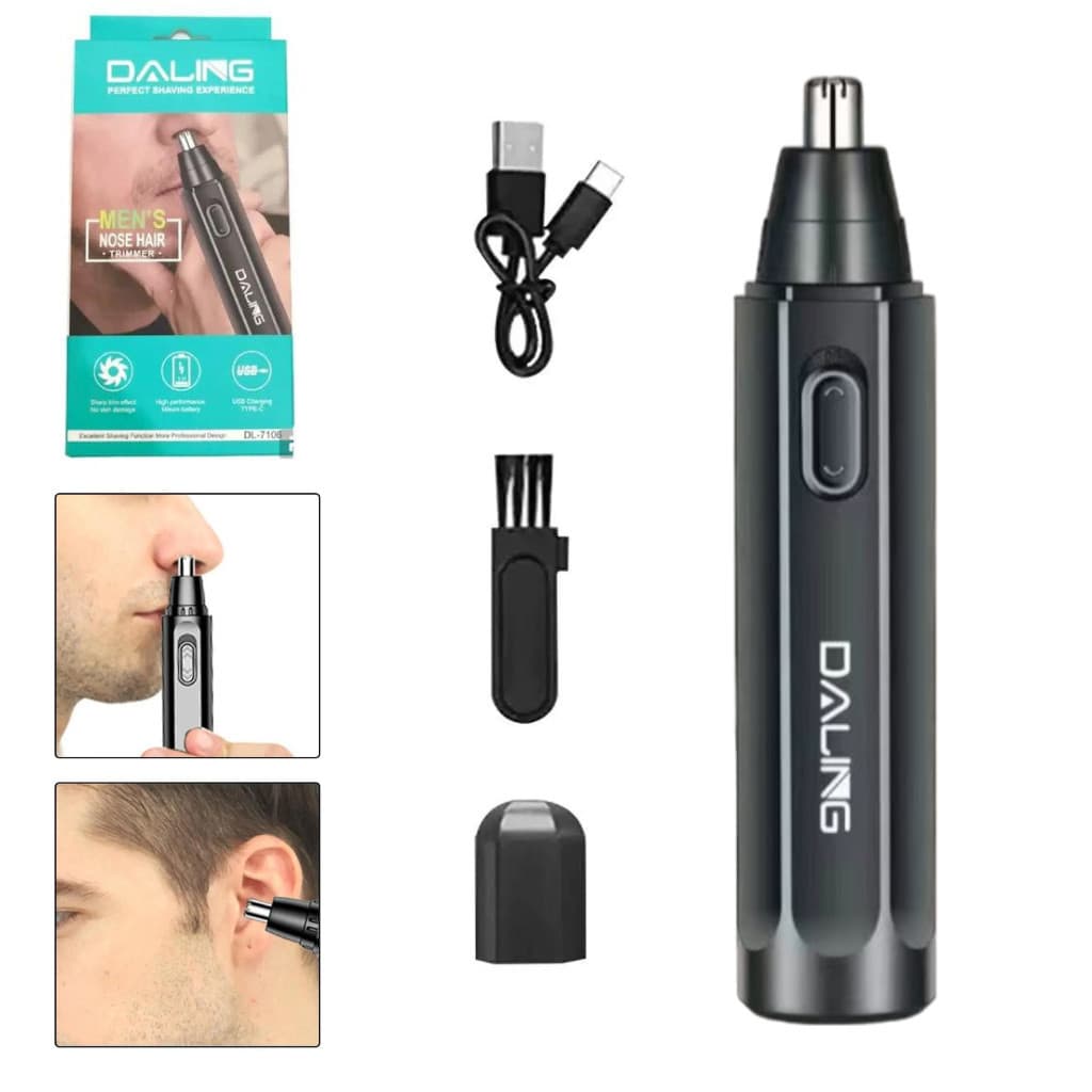 Maquininha Profissional Nariz Orelha Aparador de Cabelo AA bateria Removedor de Cabelo Daling DL-7106