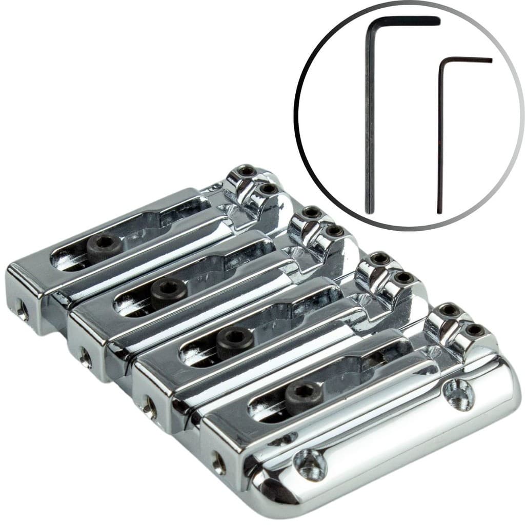 Ponte 4 Cordas Para Contra Baixo Moderno 20mm -BB204 Cromado