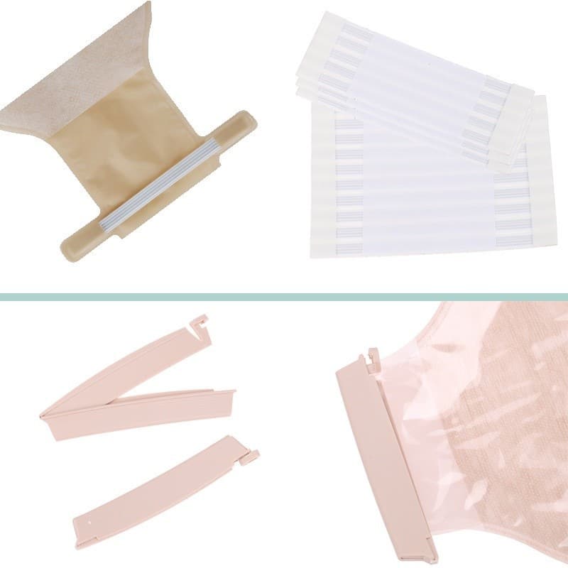 clip De Vedação Ostomia Saco Plástico Fita De Duas Peças universal 5/10 PCS