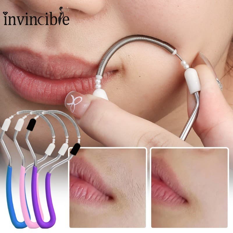 Depilador Manual De Remoção De Pêlos Faciais-Facial De Mola Seguro-Ferramentas De Beleza Para Maquiagem De Bochechas