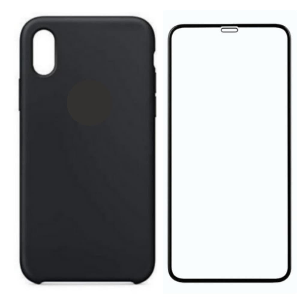 Capa Capinha Para iPhone XS Max Aveludada + Pelicula 3D